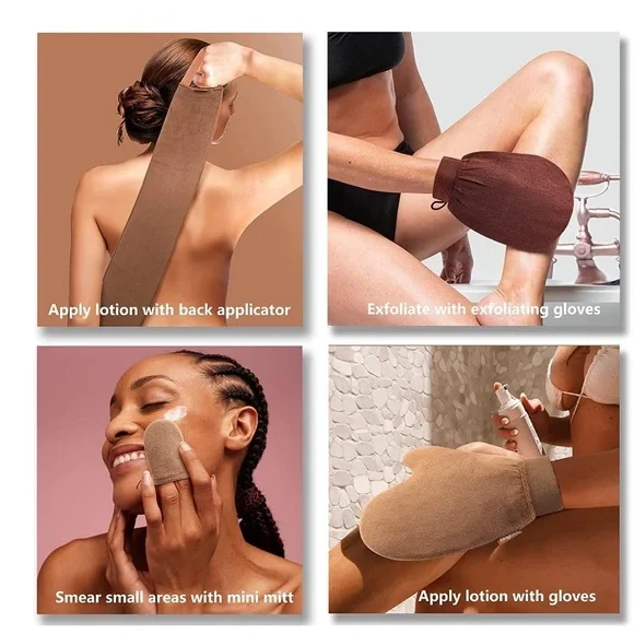 CeleCily Self Tanning Mitt Applicator - Self Tanner Mitt 4 in 1 Set - Picture 4 of 9